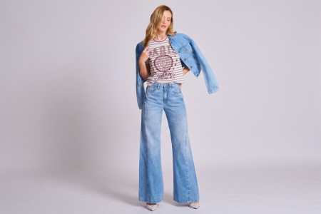 Jeans wide leg feminino